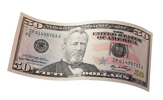 alt text: Hình ảnh tờ 50 đô la Mỹ