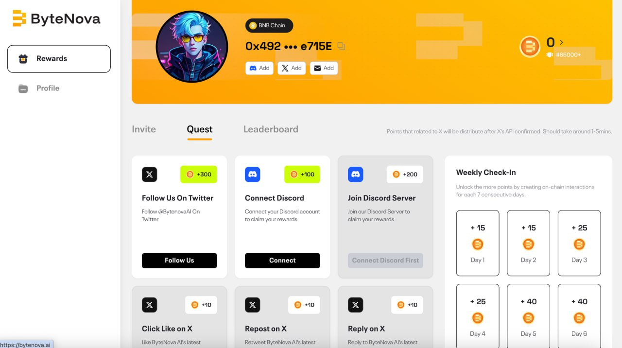 Hướng dẫn săn airdrop ByteNova AI có sự đầu tư của Nvidia