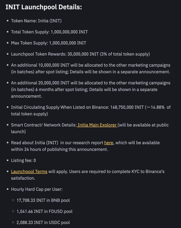 Initia (INIT) là gì? Dự án thứ 68 trên Binance Launchpool